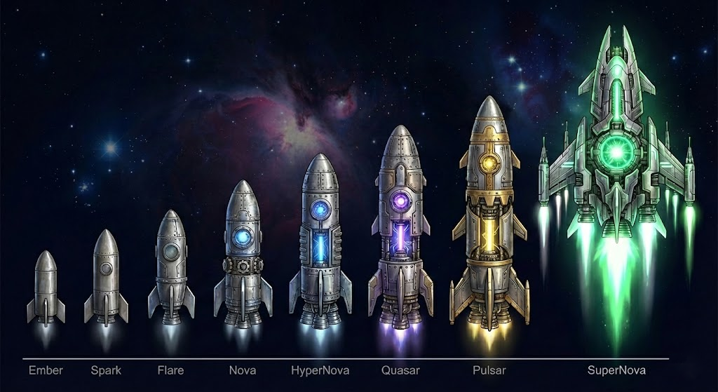 Levels of Earning Rockets